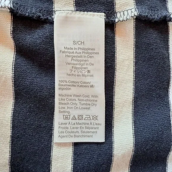 J.Crew Women's Mariner Cloth Bow Back Striped Long Sleeve Top in Navy & White S - Picture 8 of 12